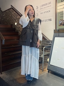 フリルデザインエンブロイダリーワンピース｜アングリッド（Ungrid