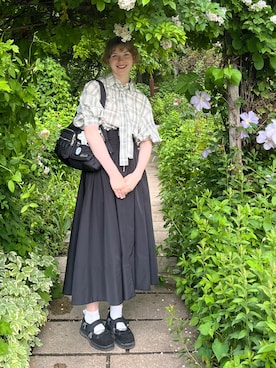 「SNIDEL（スナイデル）のアイテム」を使った、ashleyyroseeさん（レディース・173cm）の夏コーディネート