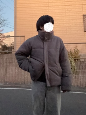 CLEL】Volume Highneck Short Padded Jacket/ボリュームハイネック