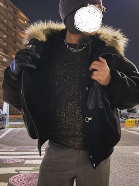 「アイテム（手袋）」を使った、なおぽちさん（メンズ・167cm）の冬コーディネート