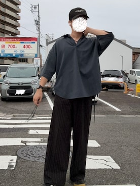 「CLEL（クレイル）のアイテム（スラックス）」を使った、Naopochi_WEARさん（メンズ・167cm）の秋コーディネート