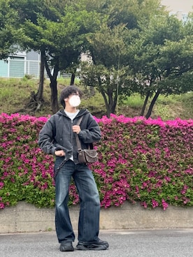 「アイテム（パーカー）」を使った、Naopochiさん（メンズ・167cm）の春コーディネート