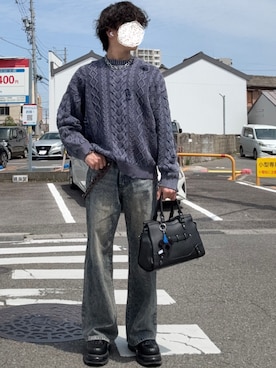 「CLEL（クレイル）のアイテム（トップス）」を使った、Naopochiさん（メンズ・167cm）の春コーディネート