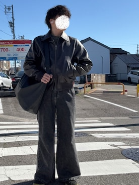 「CLEL（クレイル）のアイテム（ブルゾン）」を使った、Naopochiさん（メンズ・167cm）の春コーディネート