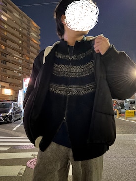 「アイテム（ミリタリージャケット）」を使った、なおぽちさん（メンズ・167cm）の冬コーディネート