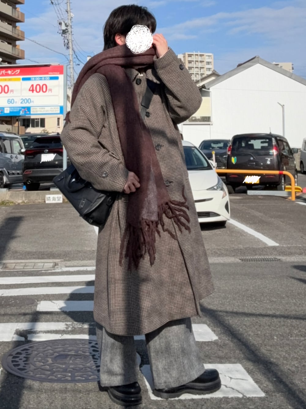 【CLEL】ウールブレンド ヘリンボーンツイード3Dパンツ CLEL】Wool Blend Herringbone Tweed 3D Pants / ウールブレンド
