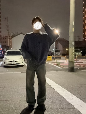 「CLEL（クレイル）の【CLEL】Relief Straight Denim Pants / レリーフストレートデニムパンツ（デニムパンツ、ブルー系）」を使った、Naopochi_WEARさん（メンズ・167cm）の夏コーディネート