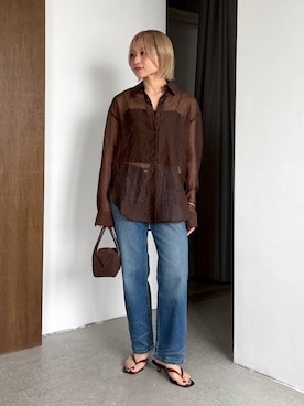「Levi's（リーバイス）のアイテム（パンツ）」を使った、ゆうなさん（レディース・156cm）の夏コーディネート