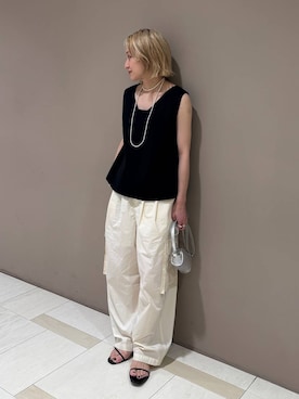 「骨格ストレート」｜「アイテム（サンダル）」を使った、ゆうなさん（レディース・156cm・20代）の夏コーディネート