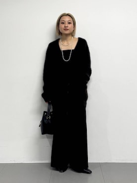 「アイテム（アクセサリー、グレー系）」を使った、ゆうなさん（レディース・156cm）の冬コーディネート