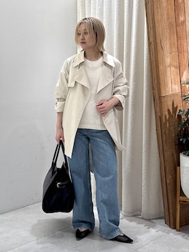 「AULENTTI（オウレンティ）のアイテム」を使った、ゆうなさん（レディース・156cm）の春コーディネート