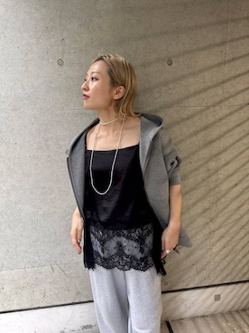 「キャミソール」｜ゆうなさん（レディース・156cm・20代）の秋コーディネート