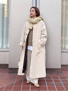 「アイテム（トレンチコート）」を使った、ゆうなさん（レディース・156cm・20代）の冬コーディネート