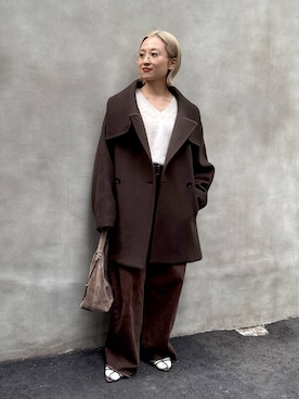 「アイテム（ピーコート）」を使った、ゆうなさん（レディース・156cm・20代）の秋コーディネート