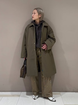 「BABYLONE（バビロン）の【多機能素材】中綿フレアコート（ナイロンジャケット）」を使った、ゆうなさん（レディース・156cm）の秋コーディネート