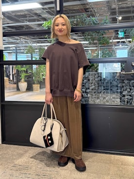 「MOHI（モヒ）のアイテム（ブーツ）」を使った、ゆうなさん（レディース・156cm）の夏コーディネート