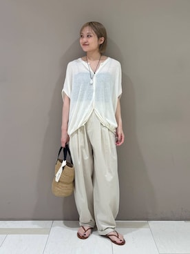 「beej（ビージ）のアイテム」を使った、ゆうなさん（レディース・156cm）の春コーディネート