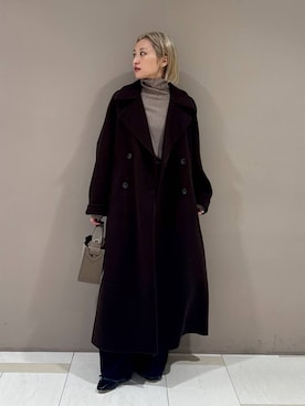 「BABYLONE（バビロン）のハイネックポンチョニット（ニット/セーター）」を使った、ゆうなさん（レディース・156cm）の秋コーディネート