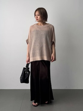 「AULENTTI（オウレンティ）のアイテム」を使った、ゆうなさん（レディース・156cm）の春コーディネート