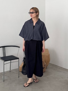 「MOHI（モヒ）のアイテム」を使った、ゆうなさん（レディース・156cm）の夏コーディネート