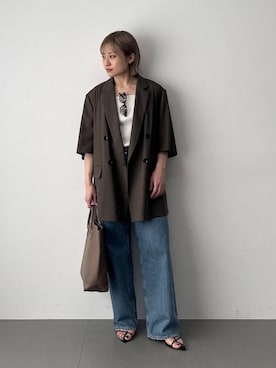 「upperhights（アッパーハイツ）のアイテム」を使った、ゆうなさん（レディース・156cm）の春コーディネート