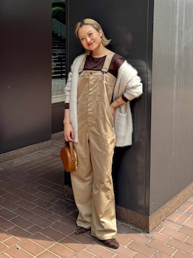 「アイテム（オールインワン・サロペット）」を使った、ゆうなさん（レディース・156cm・20代）の秋コーディネート
