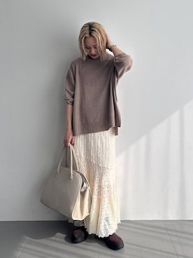 「アイテム（バングル/リストバンド）」を使った、ゆうなさん（レディース・156cm・20代）の秋コーディネート