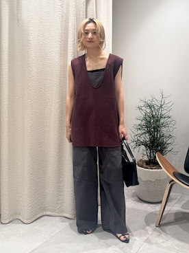 「骨格ストレート」｜「アイテム（サロペット/オーバーオール）」を使った、ゆうなさん（レディース・156cm）の夏コーディネート