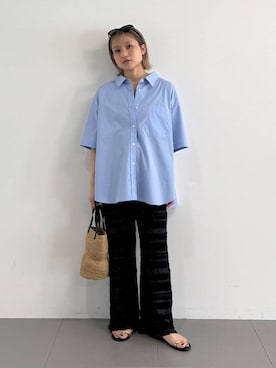 「beej（ビージ）のアイテム（バッグ）」を使った、ゆうなさん（レディース・156cm）の夏コーディネート