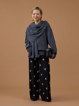 「アイテム（ボストンバッグ）」を使った、ゆうなさん（レディース・156cm・20代）の冬コーディネート