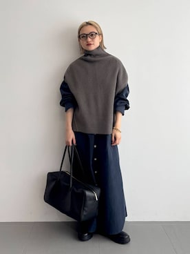 「アイテム（シャツワンピース）」を使った、ゆうなさん（レディース・156cm）の秋コーディネート