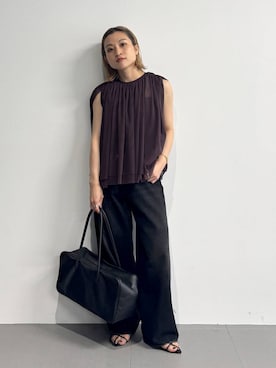 「骨格ストレート」｜「アイテム（サンダル）」を使った、ゆうなさん（レディース・156cm・20代）の夏コーディネート