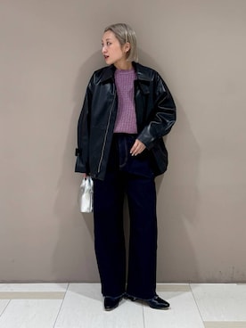 「アイテム（カバーオール）」を使った、ゆうなさん（レディース・156cm）の秋コーディネート