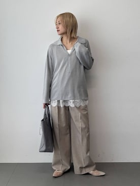 「AIM（エイム）のアイテム」を使った、ゆうなさん（レディース・156cm）の春コーディネート