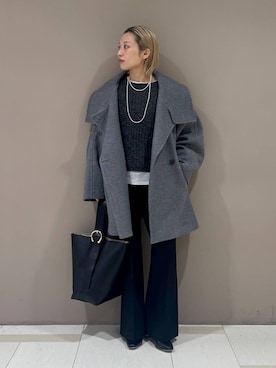 「アイテム（ピーコート）」を使った、ゆうなさん（レディース・156cm・20代）の秋コーディネート