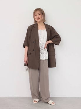 「BABYLONE（バビロン）のアイテム（ジャケット/アウター）」を使った、ゆうなさん（レディース・156cm）の春コーディネート