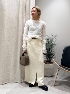 「MOHI（モヒ）のアイテム（ブーツ）」を使った、ゆうなさん（レディース・156cm）の秋コーディネート