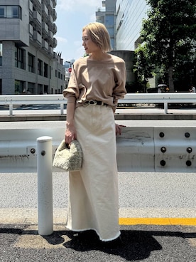 「アイテム（スウェット）」を使った、ゆうなさん（レディース・156cm）の夏コーディネート