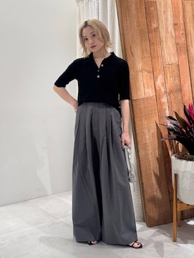 「AULENTTI（オウレンティ）のアイテム」を使った、ゆうなさん（レディース・156cm）の夏コーディネート