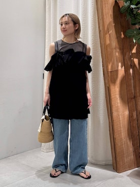 「beej（ビージ）のアイテム」を使った、ゆうなさん（レディース・156cm）の春コーディネート