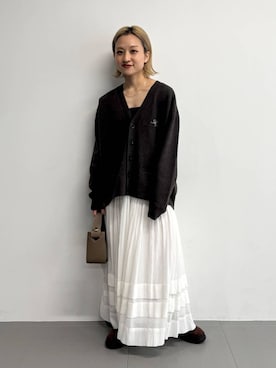 「BABYLONE（バビロン）のアイテム（スカート）」を使った、ゆうなさん（レディース・156cm）の秋コーディネート