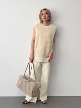 「BABYLONE（バビロン）のアイテム（ベスト）」を使った、ゆうなさん（レディース・156cm）の秋コーディネート