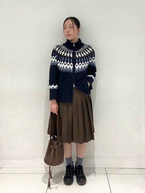 『洗濯可』ノルディックジップセーター