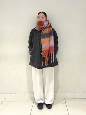 「アイテム（その他アウター）」を使った、sawaさん（レディース・168cm）の秋コーディネート