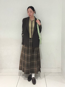 「アイテム（その他アウター）」を使った、sawaさん（レディース・168cm）の秋コーディネート