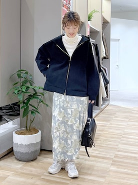 「GLOBAL WORK（グローバルワーク）のアイテム（パーカー）」を使った、はってぃーさん（レディース・168cm）の冬コーディネート