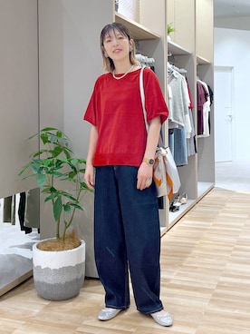 「ママコーデ」｜「アイテム（財布/小物）」を使った、はってぃーさん（レディース・168cm）の夏コーディネート