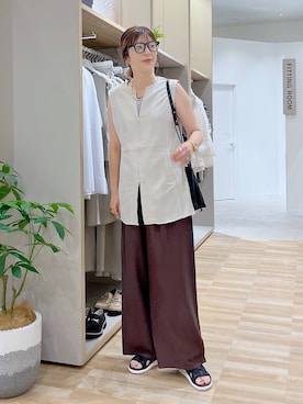 「GLOBAL WORK（グローバルワーク）のアイテム（パンツ）」を使った、はってぃーさん（レディース・168cm）の夏コーディネート