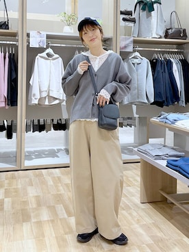 「GLOBAL WORK（グローバルワーク）のアイテム（トップス）」を使った、はってぃーさん（レディース・168cm）の秋コーディネート