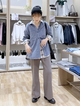 「GLOBAL WORK（グローバルワーク）のアイテム（ニットキャップ/ビーニー）」を使った、はってぃーさん（レディース・168cm）の秋コーディネート